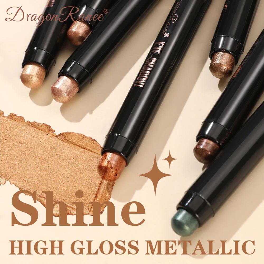 Double Head Pearlescent Eyeshadow Pencil Waterproof Glitter Metallic Blue Green Eye Shadow Makeup Pigment White Eyes Highlighter