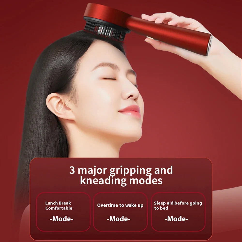 Electric Head Massager Hair Growth Comb Scalp Relax Massager 630nm Red Light Oil Applicator Anti-Hair Loss Hair Care Hairbrush