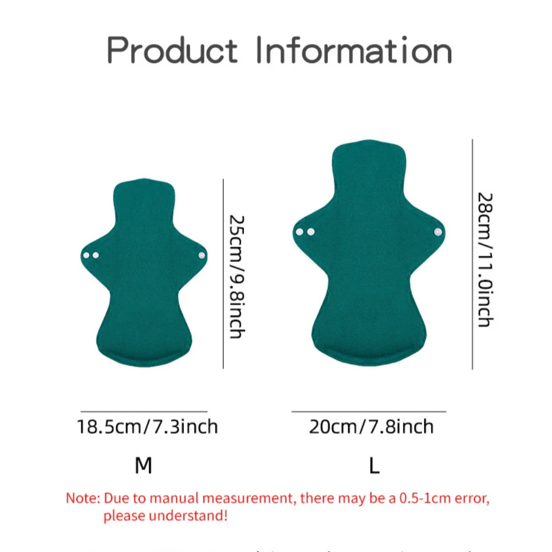 AIO Leak-Proof & Waterproof Washable Incontinence Sanitary Pads Women's Period pads Urine Proof Underwear Pads 2PCS