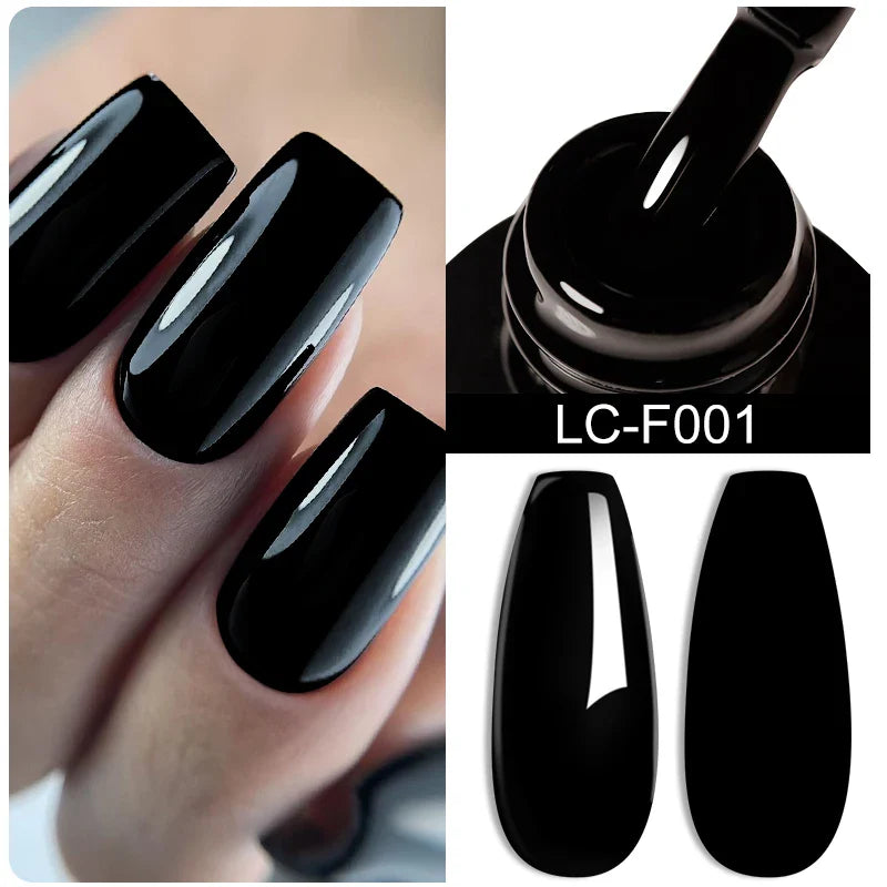LILYCUTE 7ML Eggshell Gel Nail Polish White Black Material Semi Permanent Autumn Varnish With Any Color Gel Soak Off UV Manicure