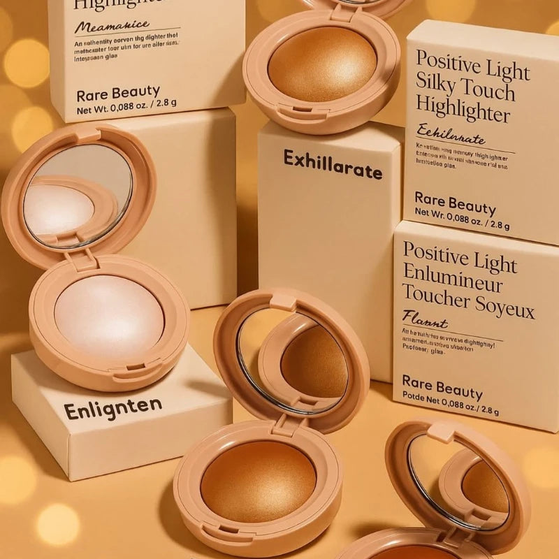 Rare Beauty Shimmer Glitter Liquid Blush Highlighter Shine Highlighter Blusher Gel Face Brighten Glitter Natural Contour Makeup