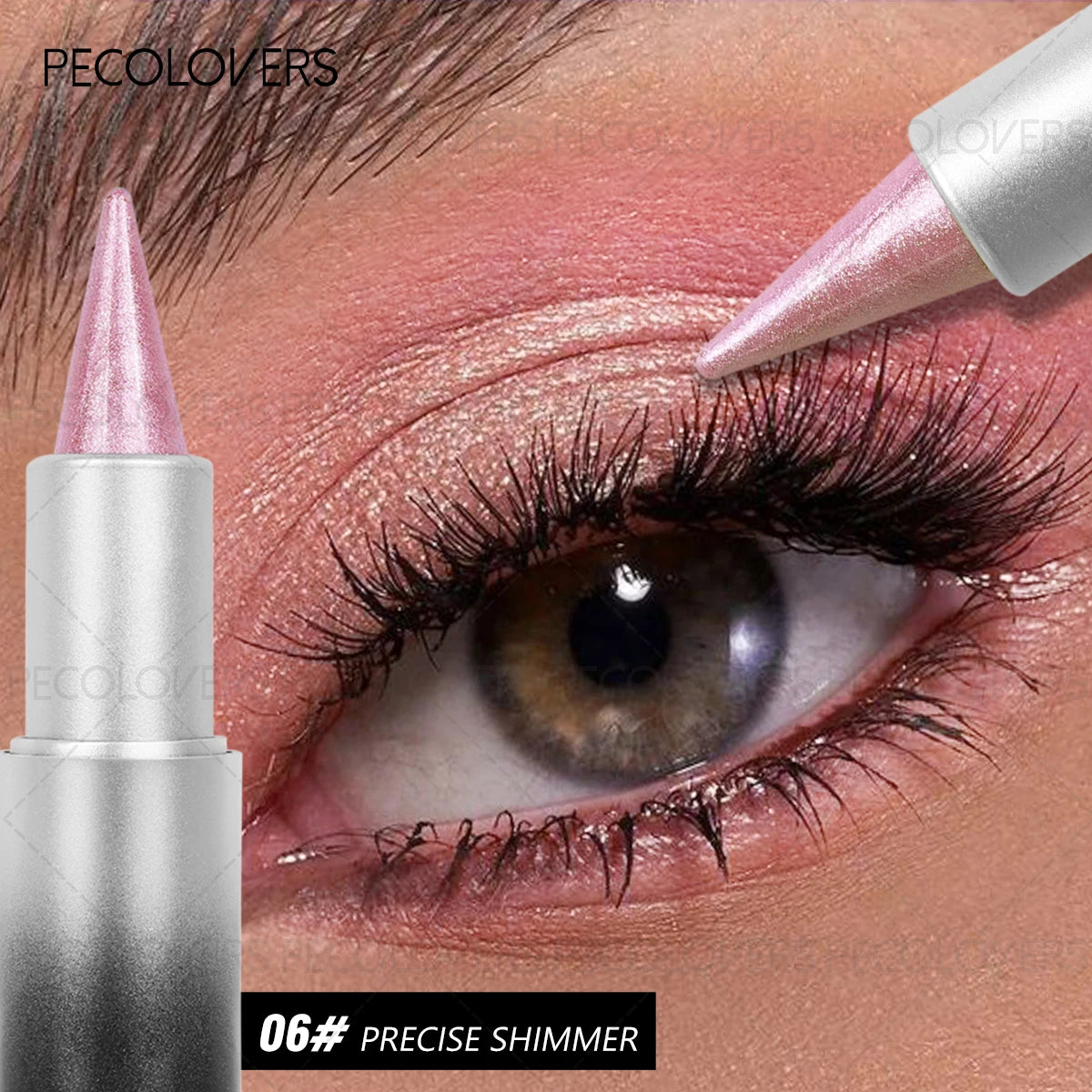 1 Pc Monochromatic Glitte Shiny Eyeshadow Pen & Eyeshadow Stick, Beautiful Eye-cathing Eye Makeup Look, Perfect Gifts