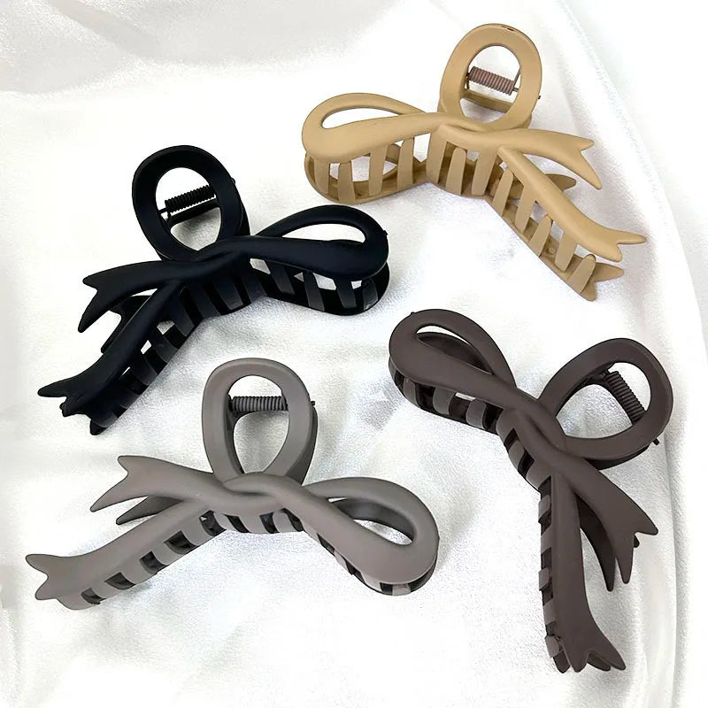 Korean Acrylic Matte Hair Claw Clamp Geometric Cross Hair Crab Clip Barrettes For Women Fashion Hair Accessories Shark Headbands