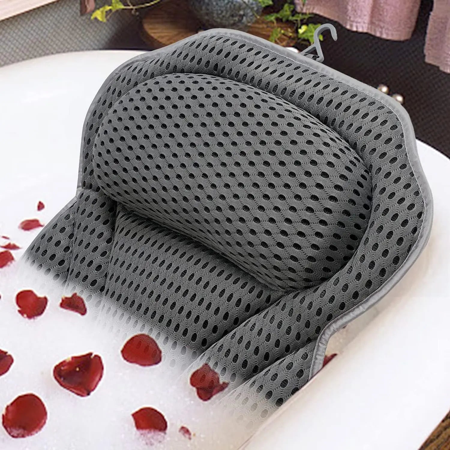 Bathtub Pillow Home Hotel Bath Pillow 4D Gray White Butterfly Bathtub Pillow Suction Cup Bathtub Pillow