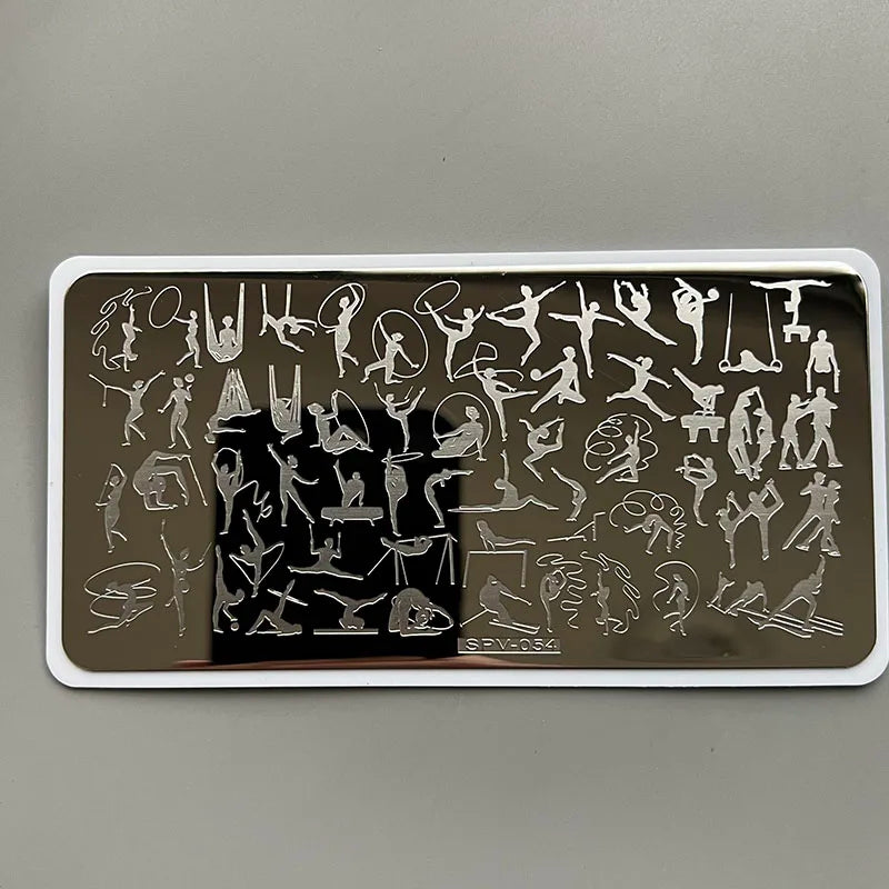 XMQ Nail Art Stamping  Plates Carton Flowers Template
