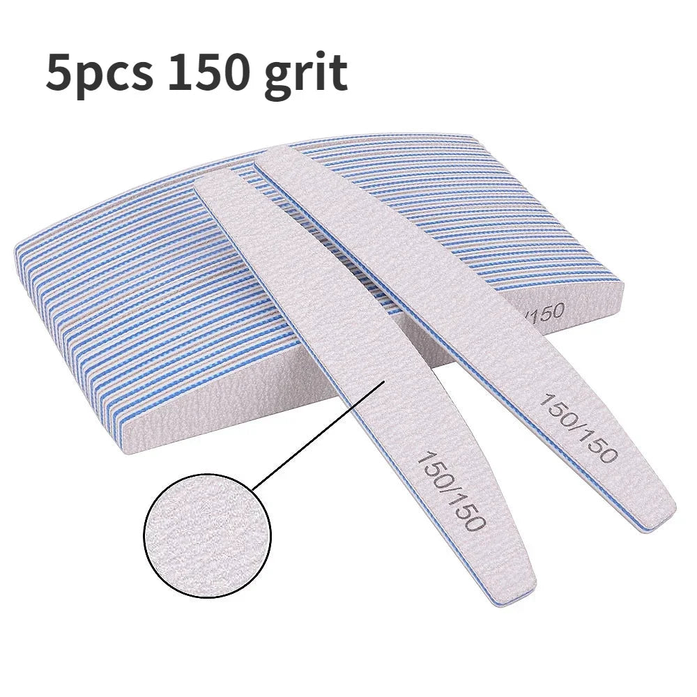 Nail File 100 To 240 Professional Tools Emery for Manicure Lime 240 Sandpaper Gel Polishing Files for Nails Buffers Set Polisher