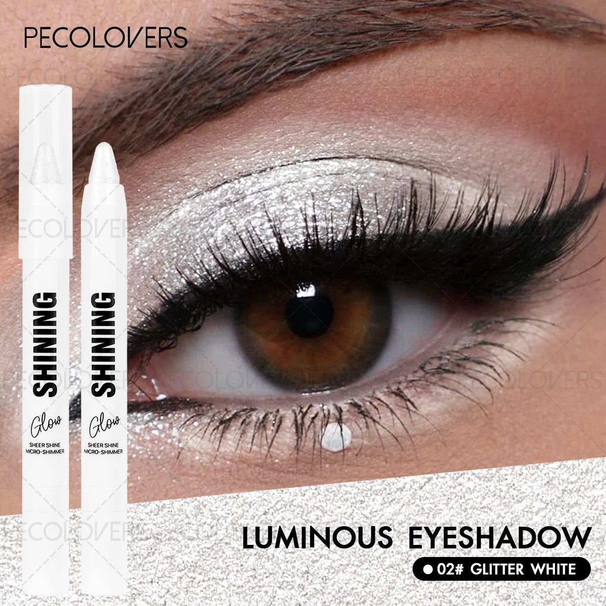 1PC Waterproof Glitter Shimmer Eyeshadow Stick - Pearly Highlighter Pen, Ideal for Stunning Eye Styles