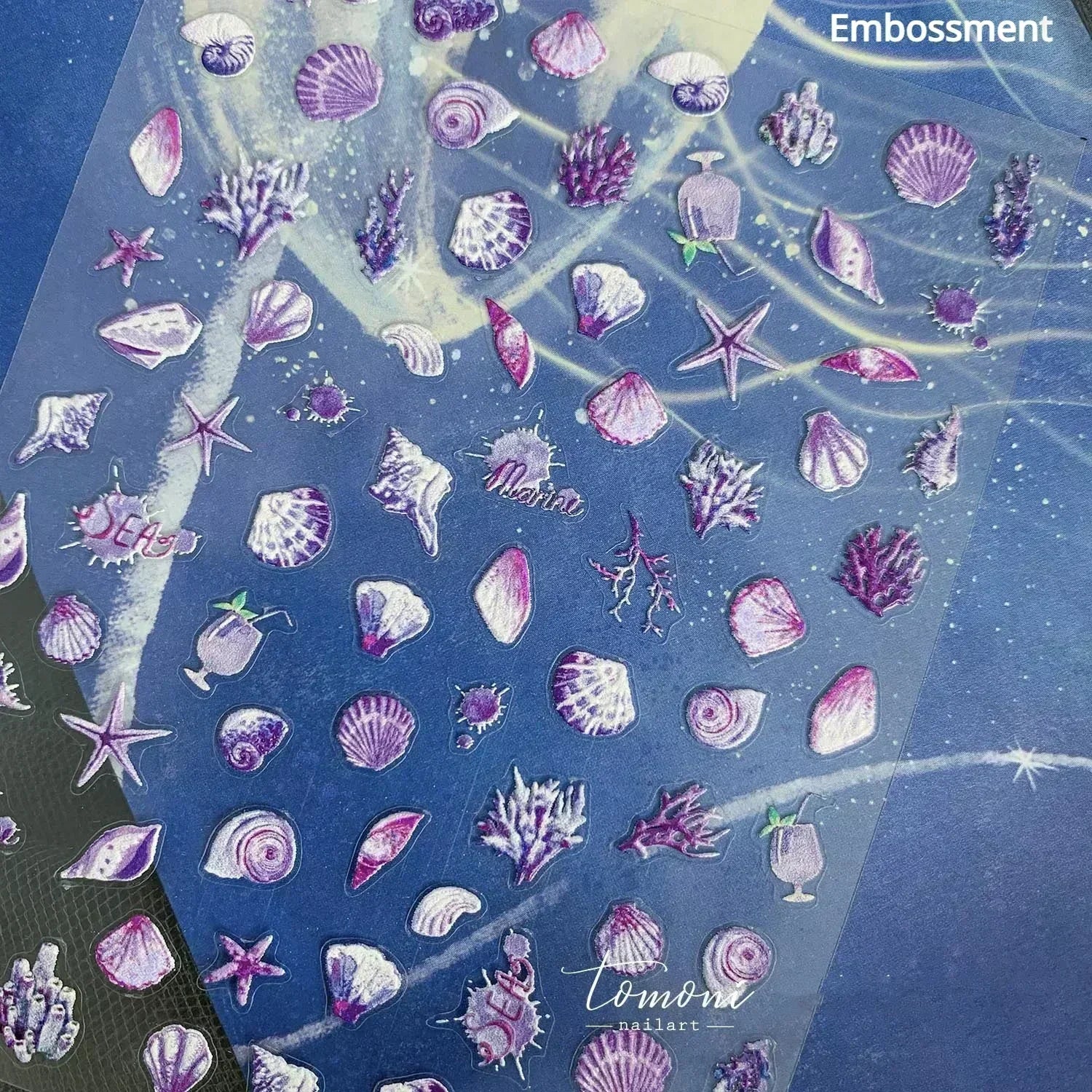 Sea Wave Jellyfish Starfish Conch Shell Dolphin Pearl Summer Beach Goldfish Water Bubble Mermaid Koi INS Nail Art Stickers Decal