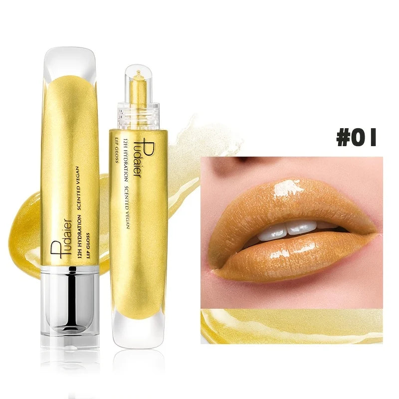 Non Sticky Waterproof Lip Gloss High Shine Long Lasting Moisturizing Plumping Lip Glaze Easy Application