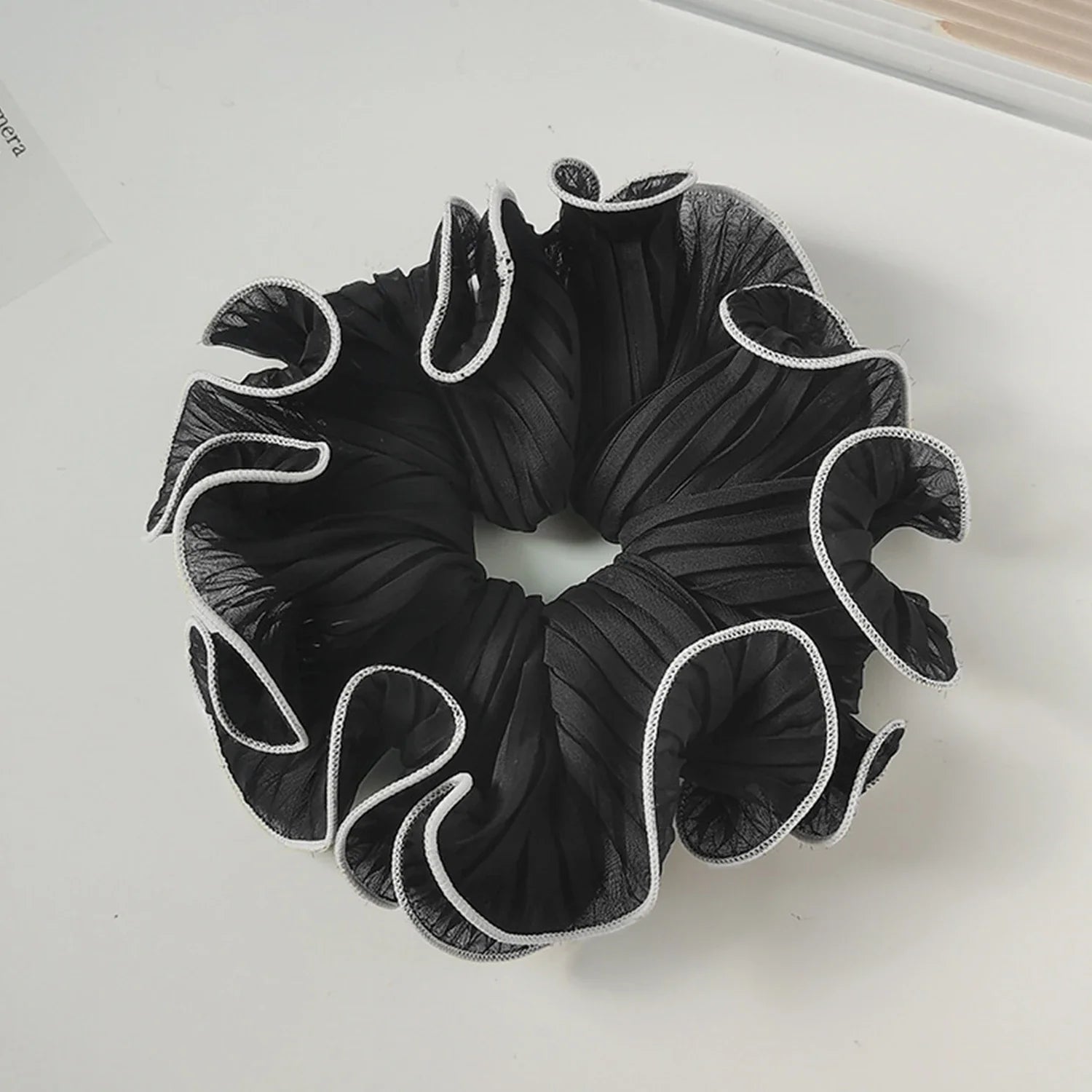 Korean Fashion Big Scrunchies For Girls Pink White Hairties For Bun Hairstyle Hair Bands Hair Accessories For Women Headwear