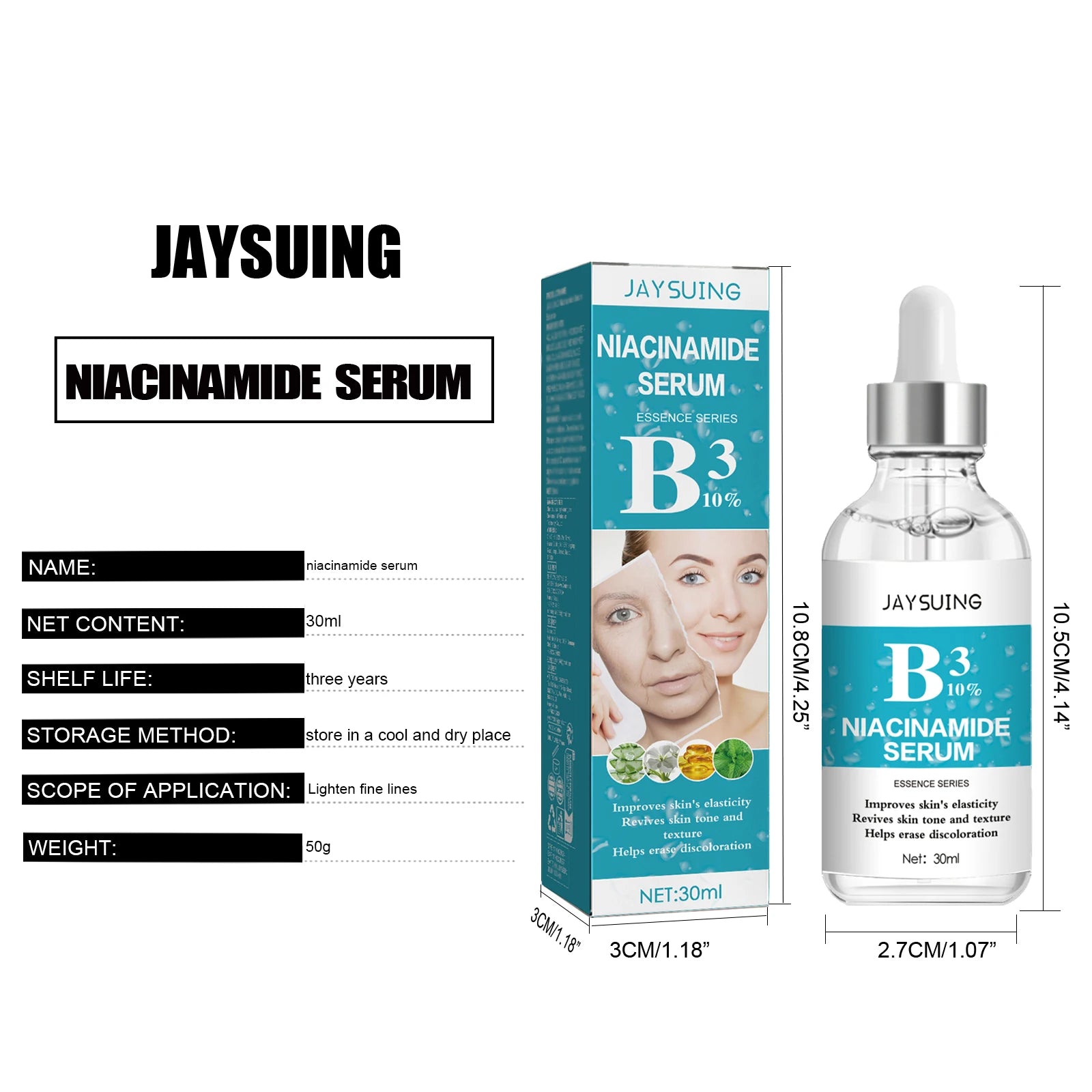 Nicotinamide Anti Wrinkle Serum Collagen Lifting Firming Fine Lines Repair Face Essence Smooth Facial Skin Care Anti-Aging Serum