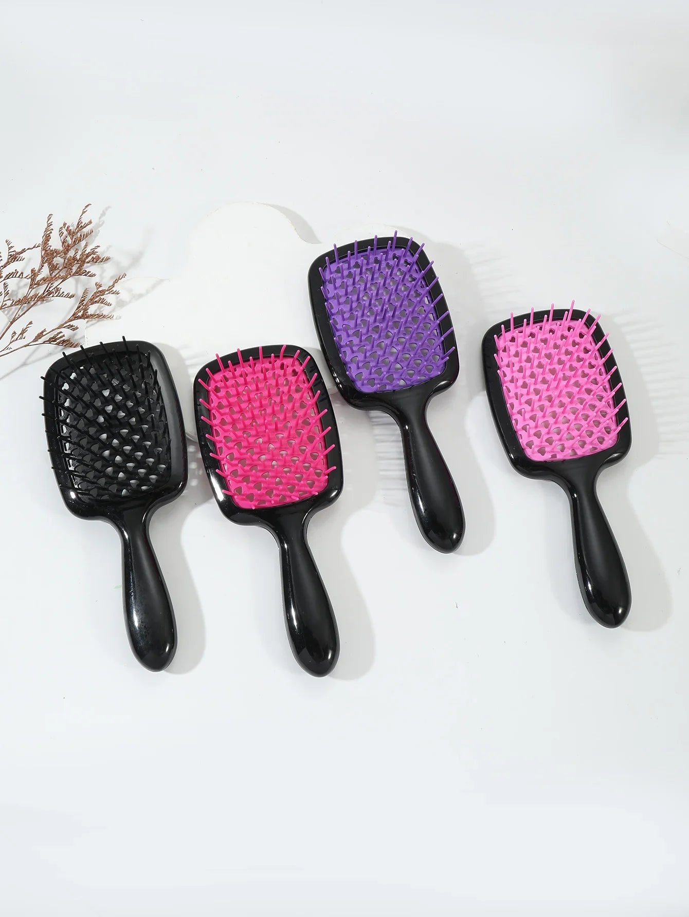 1 piece anti-static tangled hair comb hair massage brush hollow out curly hair brush hair salonhair salon tools