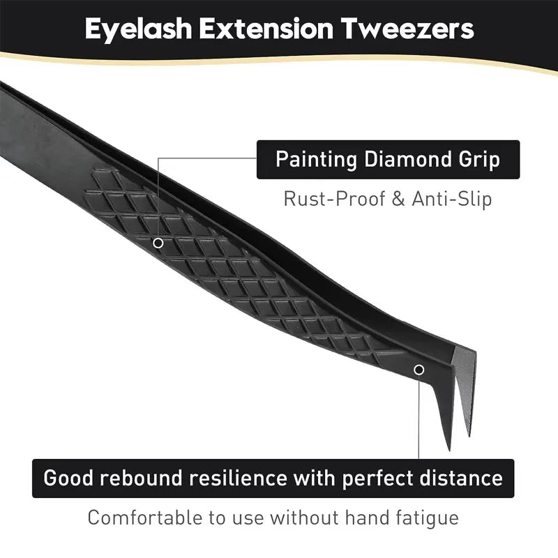 SENSE LASHES Fiber Tip Anti-slip Eyelash Tweezer Lash Isolation Tweezer Eyebrow Tweezer pinzas para extensión de pestañas