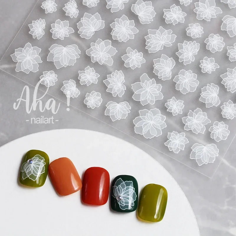 1sheet 3D Sweet Cherry Fruit Nail Art Stickers Summer Peach/Lemon/Star/Moon Nail Decals 8*10cm Adhesive Red Cherry Nail Decor