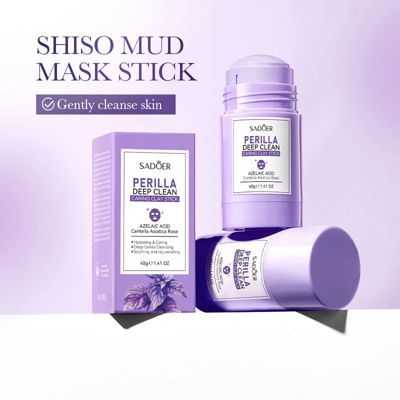 SADOER Green Tea Rose Face Masks Stick Clay Mask Shrink Pores Deep Blackhead Remover Facial Cleansing Moisturizing Facial Masks