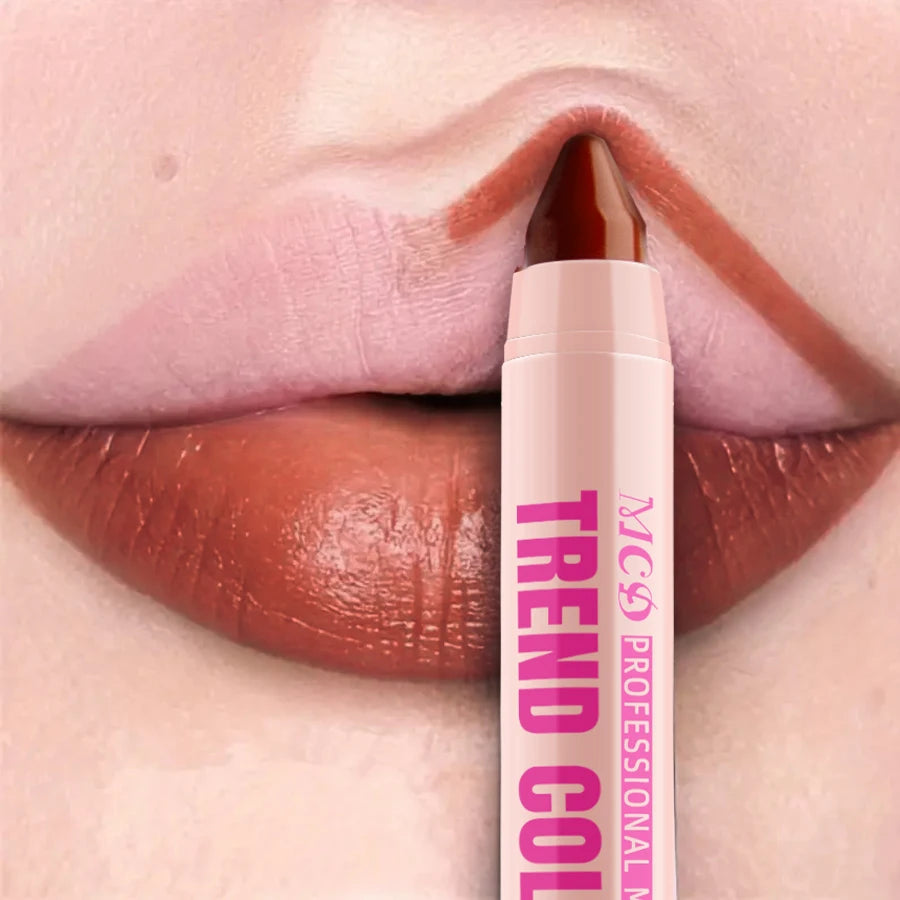 Moisturizing 12 Color Lipliner Pen Waterproof Plumping Stain Lipstick Natural Nude Pink Lip Liner Outline Lips Contour Makeup Fo