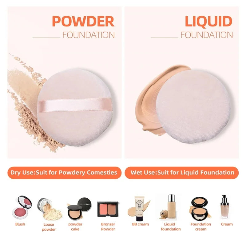 5/10Pcs Round Makeup Sponges Cosmetics Tools Soft Velvet Powder Puff Blender Sponges Facial Foundation Puff  Make Up Accessories