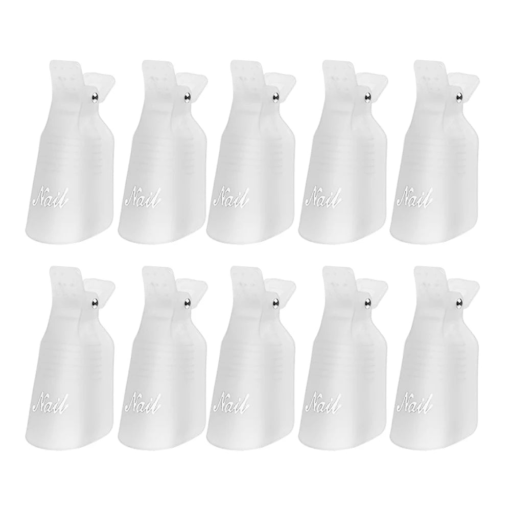Acrylic Nail Polish Remover Clips, 10 Pieces Reusable Toenail and Finger Gel Nail Polish Remover Clips.