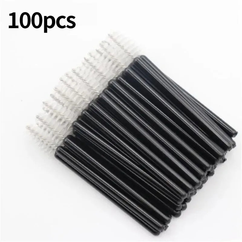 100pcs Disposable Eyelash Brushes Spoolies Micro Lash Mascara Wands Combs Wholesale for Eyelash Extension Makeup  Cosmetic Tools