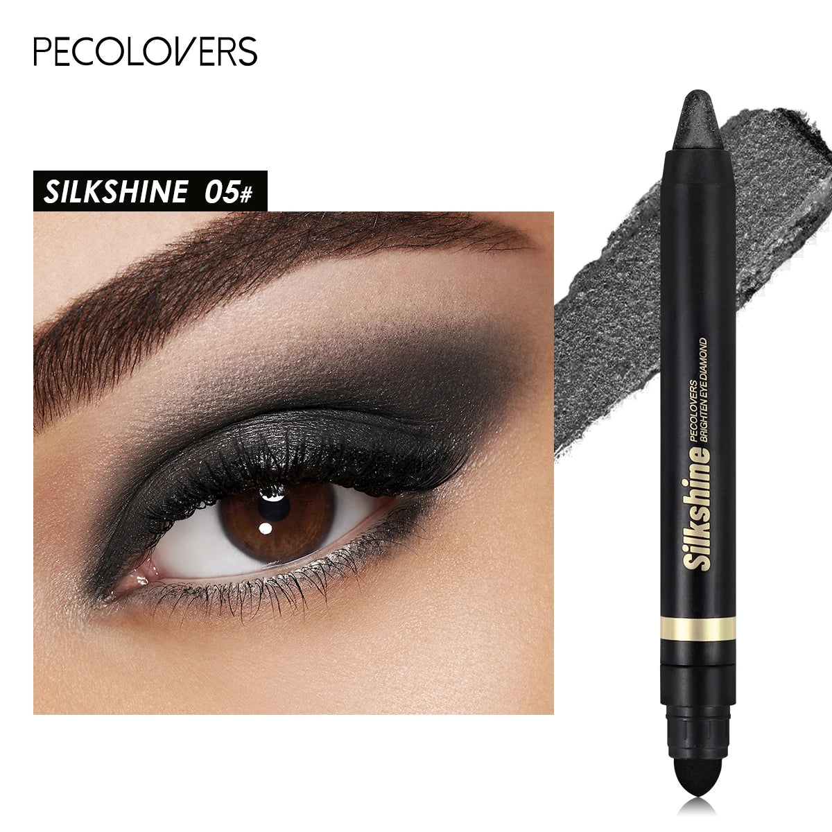 Metallic Glitter Eyeshadow Stick Matte Waterproof Shimmer Lying Silkworm Long Lasting High Gloss Pearlescent Eyeshadow Pen