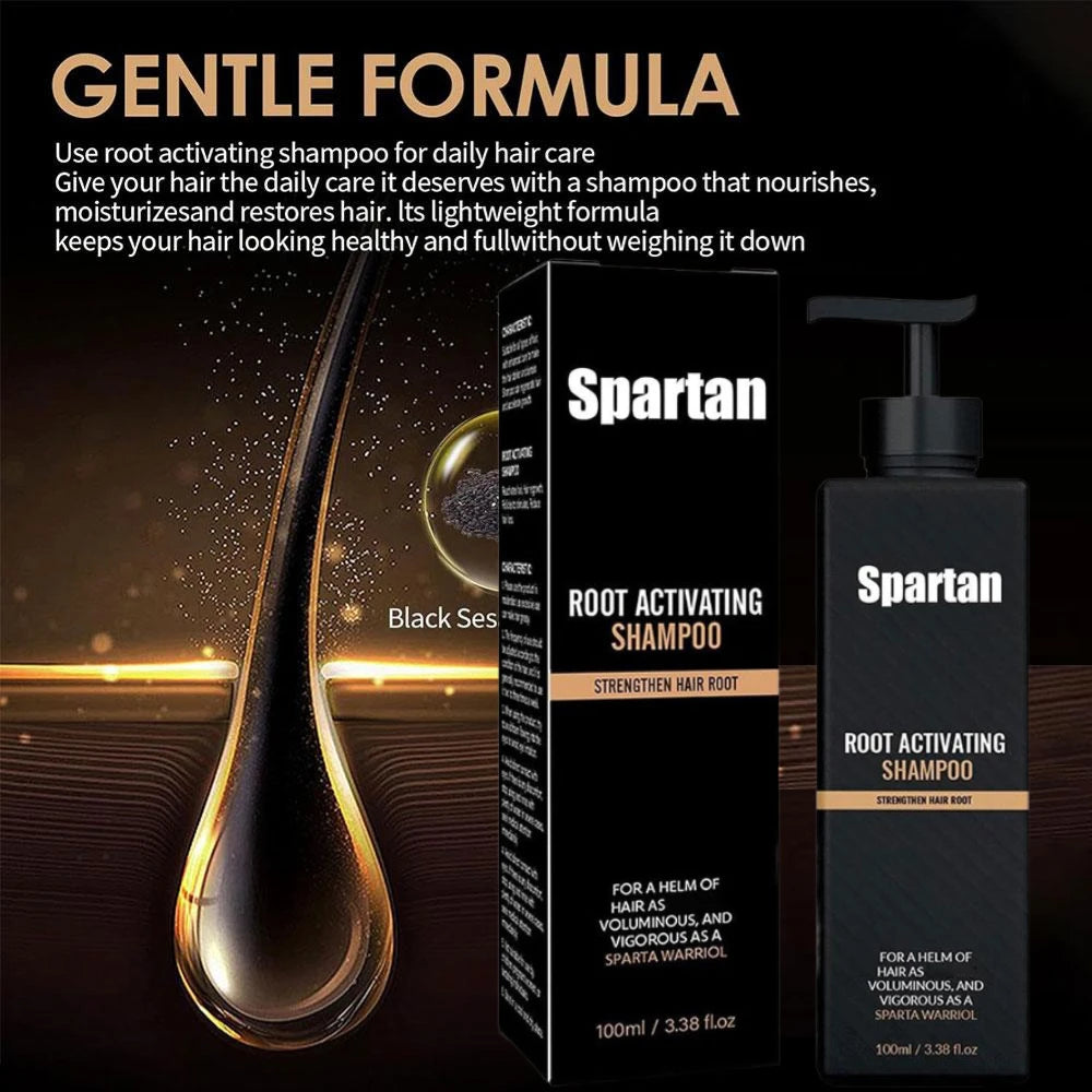Spartan Root Activator Shampoo Ginger Root Hair Care Dandruff Control Anti Hair Loss Hair Regrowth Fluffy Strengthens Shampoo