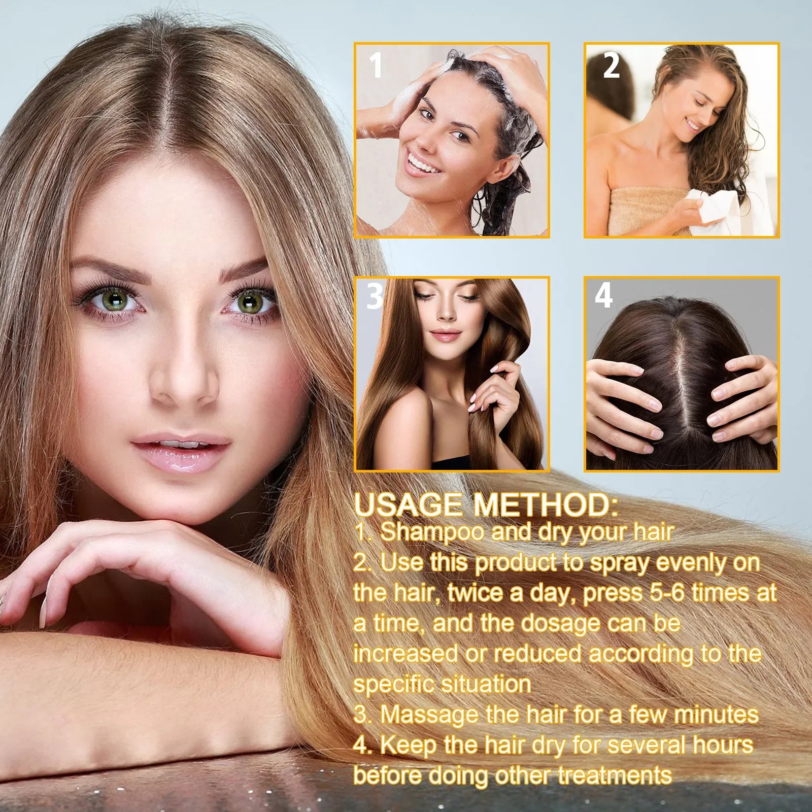 EELHOE Magic Biotin Hair Serum Strengthen Smoothing Deep Nourishing Frizzy Hair Product Damaged Repair Spray Hair Oil Serum 30ml