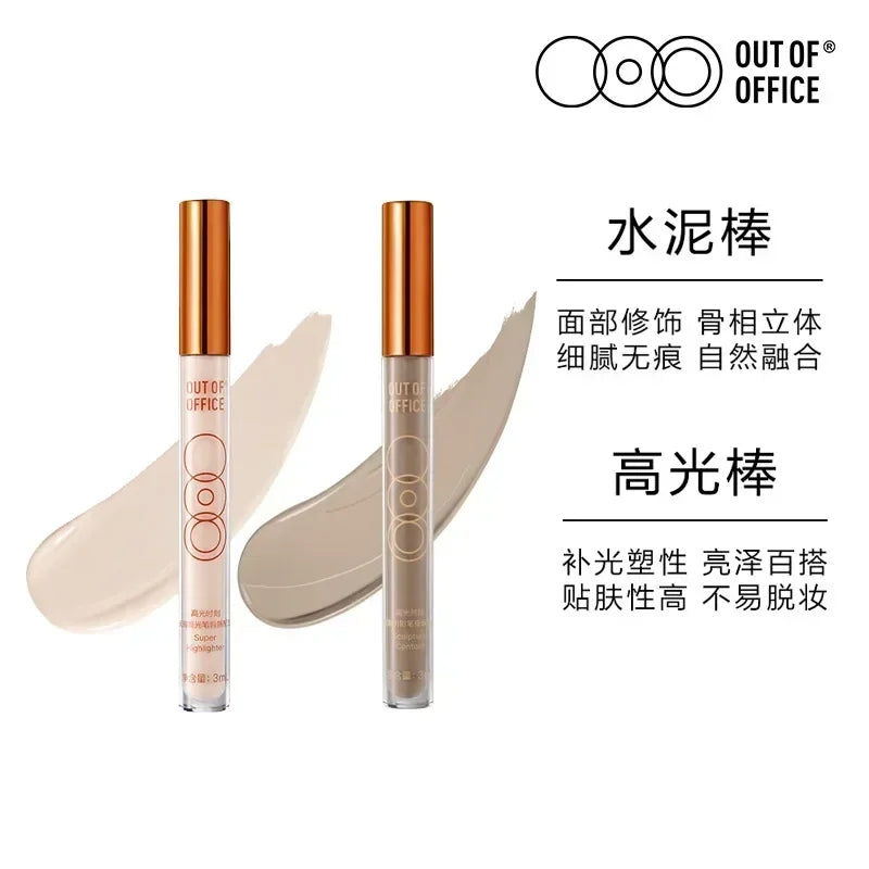 OUTOFOFFICE Liquid Highlighter Bronze Korean Makeup Long-lasting Flawless Contouring 3D Effect Rare Beauty Professional Cosmetic
