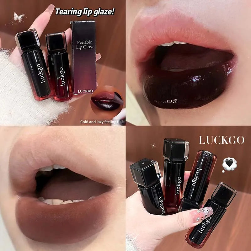 Peel Off Lip Stain Tint - Waterproof Smudge-Proof Matte Liquid Lipstick, Transfer Resistant Non-Sticky,6 Colors for Daily Makeup