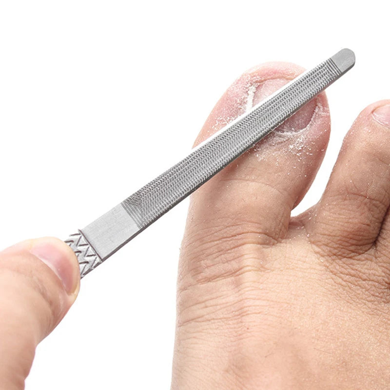 Nail Files Durable Stainless Steel Professional Double Sided Nail Sanding Grinding Buffer Manicure Pedicure Scrub Nail Art Tools