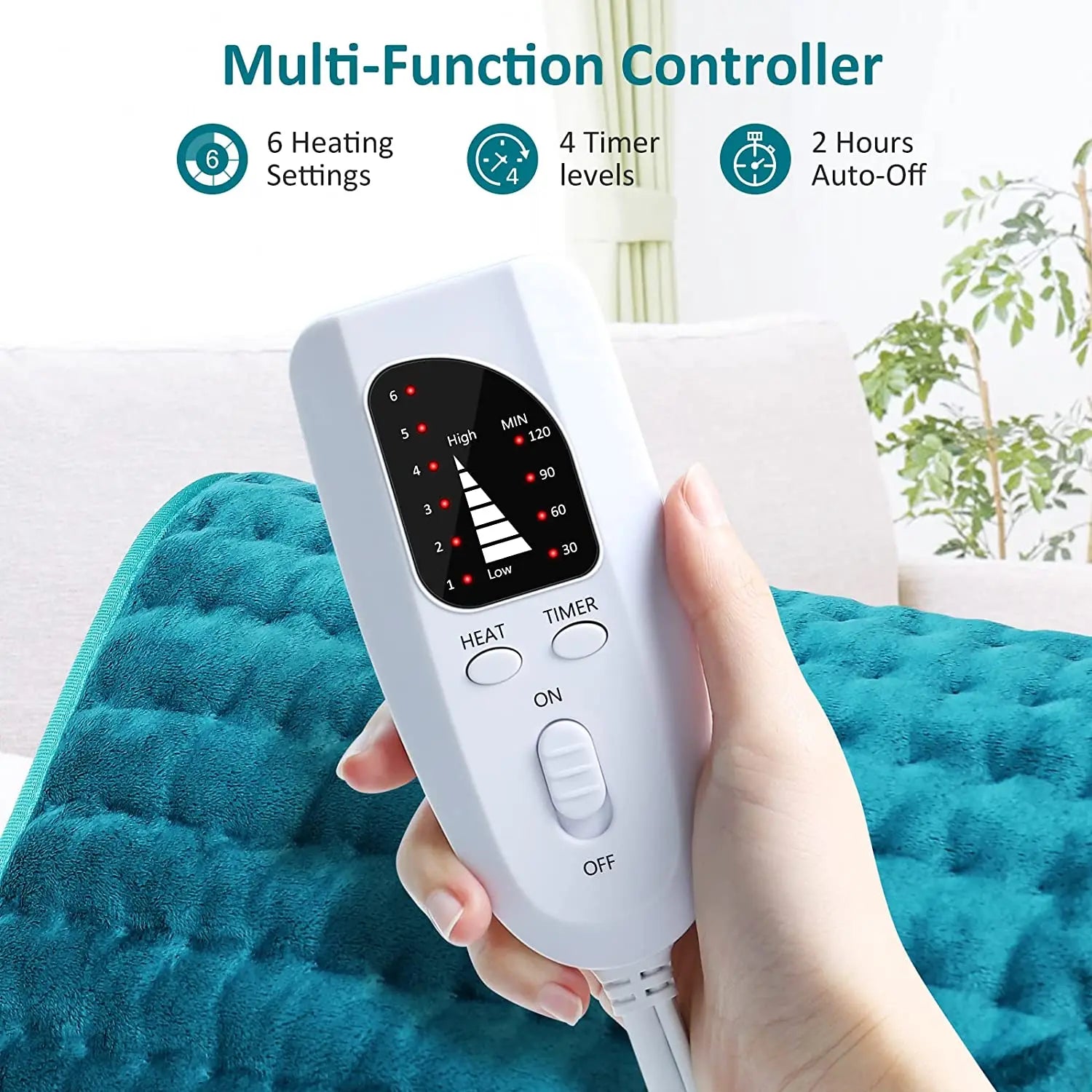 Electric Heating Pad Shoulder Back Leg Pain Relief Physiotherapy Winter Heater Timed Temperature Control Heating Blanket Mat