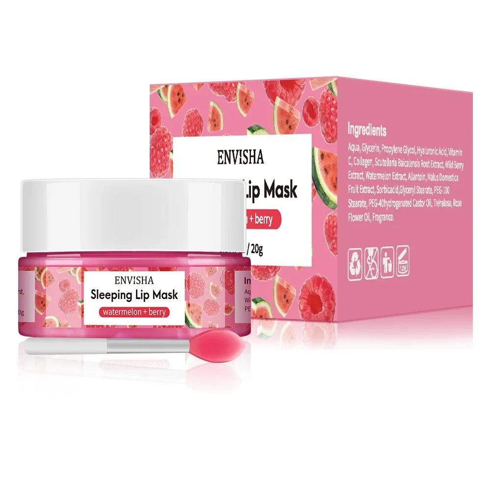 Lip Mask Sleeping Maintenance Moisturizing Fade Lines Nourishing Balm Skin Care Beauty Health Exfoliating Anti Drying Watermelon