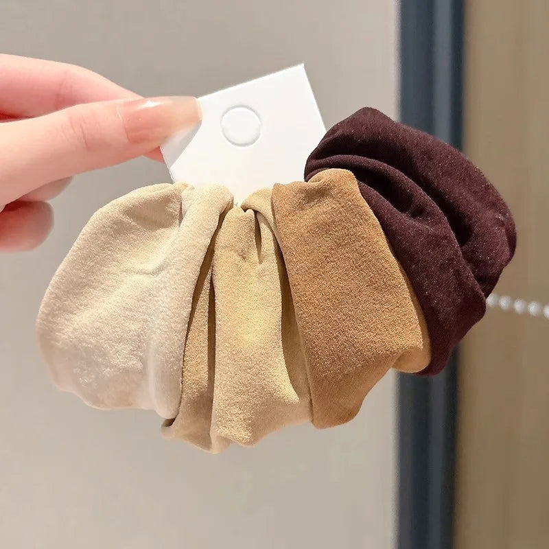 4 /5 Set Solid Widen Thicken Hair Band Ropes Women Ponytail Holder Hair Tie Scrunchies Fashion Hair Accessories