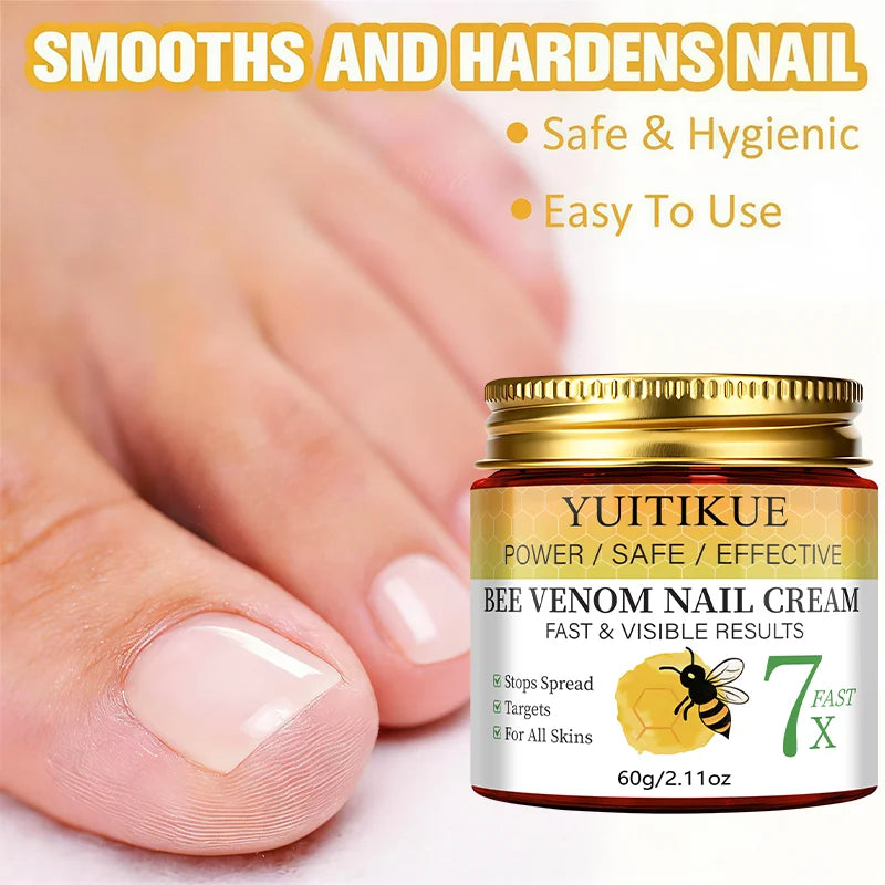 YUITIKUE Bee Venom Nail Care Cream - Max Strength Protection, Smooths & Hardens Nails, Safe & Effective Formula 60g