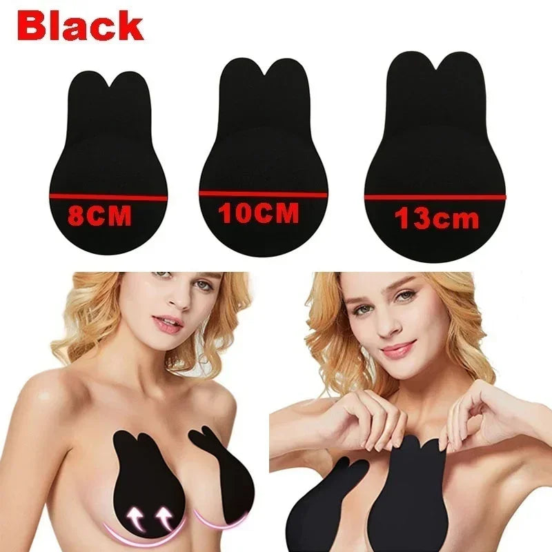 Reusable Women Breast Petals Lift Nipple Cover Invisible Petal Adhesive Strapless Backless Stick on Bra Silicone Breast Stickers