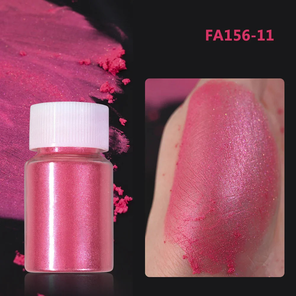 1Box Cherry Pink Chrome Pearl Nail Powder Gradient Mirror Effect Nail Art Glitter Auroras Rubbing Dust Nail Art Decoration 10g