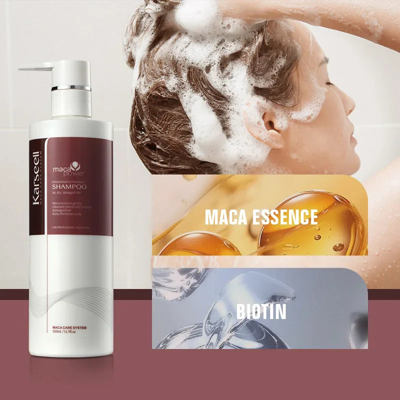 Karseell 500ml Argan Oil Shampoo Herbal Extract Moisturizing Smooth Shampoo for Dry and Damaged Hair