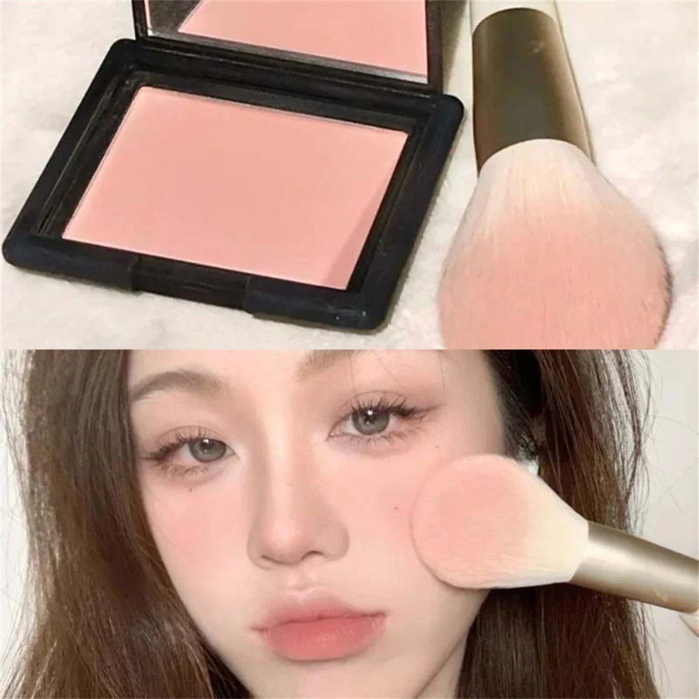 Monochrome Matte Blusher Palette Soft Silky Cheek Natural Facial Rouge Plate Lasting Nude Low Saturation Powder Blusher Disk