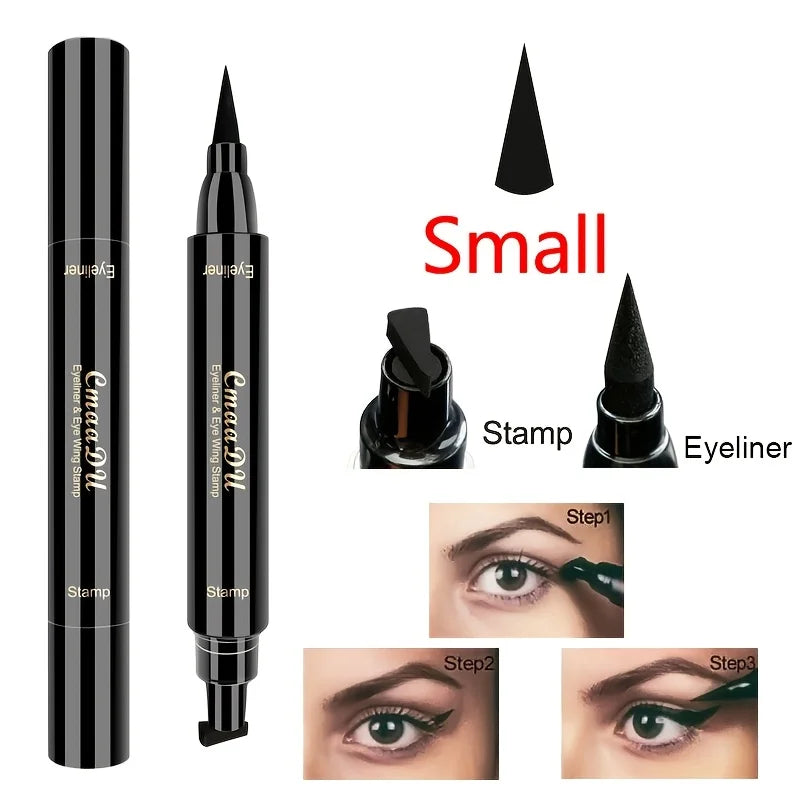 1 Pcs Black Wings Stamp Liquid Eyeliner, Easy Cat Eye Template Makeup Tool Anti-smudge, Vamp Wing, Lasting Waterproof Anti-sweat