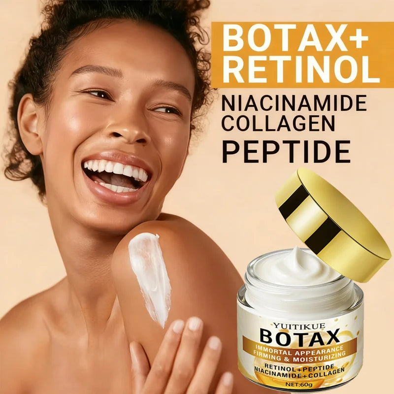 BOTAX face cream with an enduring appearance, firmness, and hydration. Retinol, peptides, niacinamide, collagen