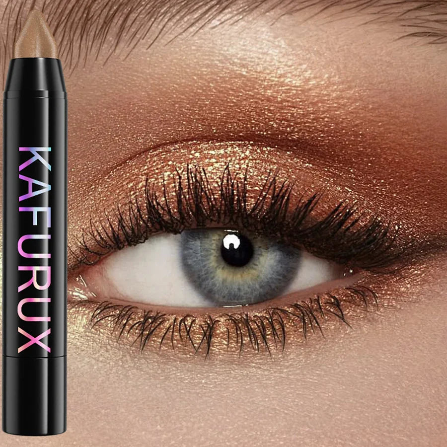 24 Colors Pearlescent Glitter Eyeshadow Eyeliner Pencil Waterproof Matte Nude Eye Shadow Eye Makeup Shimmer Highlighter Pen Tool
