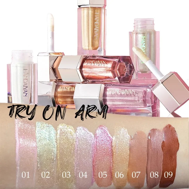 Shimmer Liquid Highlighter Stick Face Makeup Bronzer Cream Rouge Tint Contouring Highlighter Pen Women Body Brighten Cosmetic