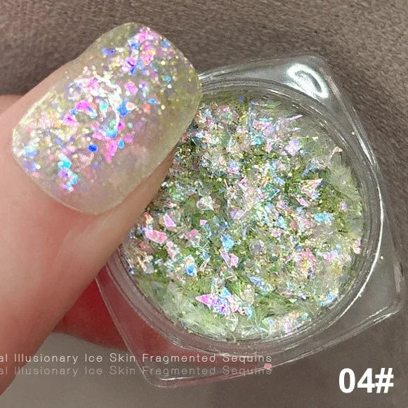 Colorful Star Sequin Aurora Ultrathin Glitter Powder Sparkle Magic Mirror Powder Nail Art Accessories Decorations Manicure Tools