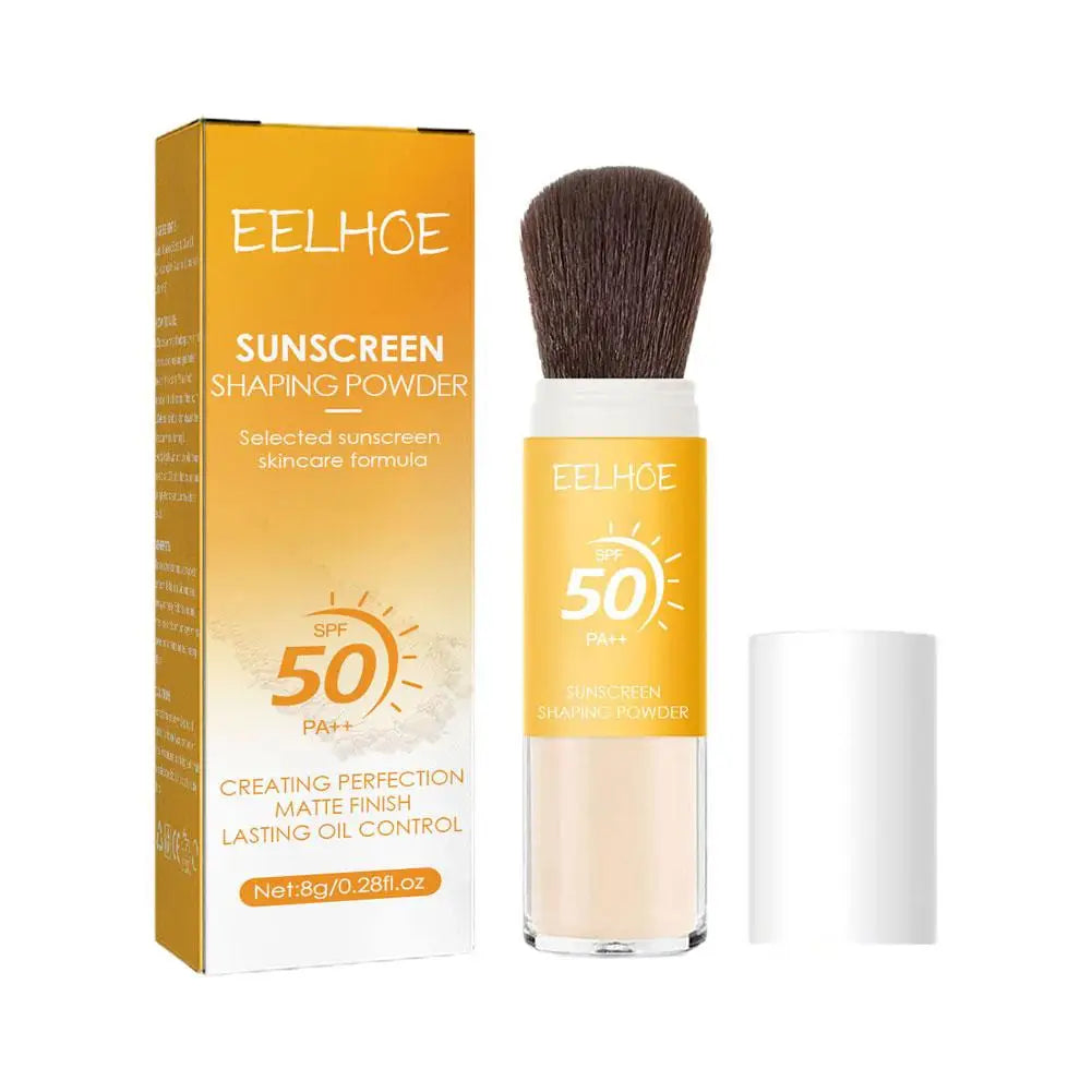 Waterproof Spf50 Sunscreen Loose Powder Sunblock Skin Protective Invisible Pore Solar Blocker Oil Control For Women Face Care