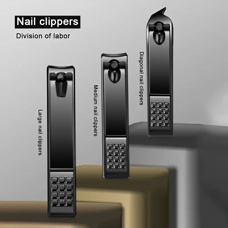 7/8/10/12/15/24pcs Set Professional Manicure Set Kits Stainless Steel Fingernail Toenail Clippers Set with Leather Portable