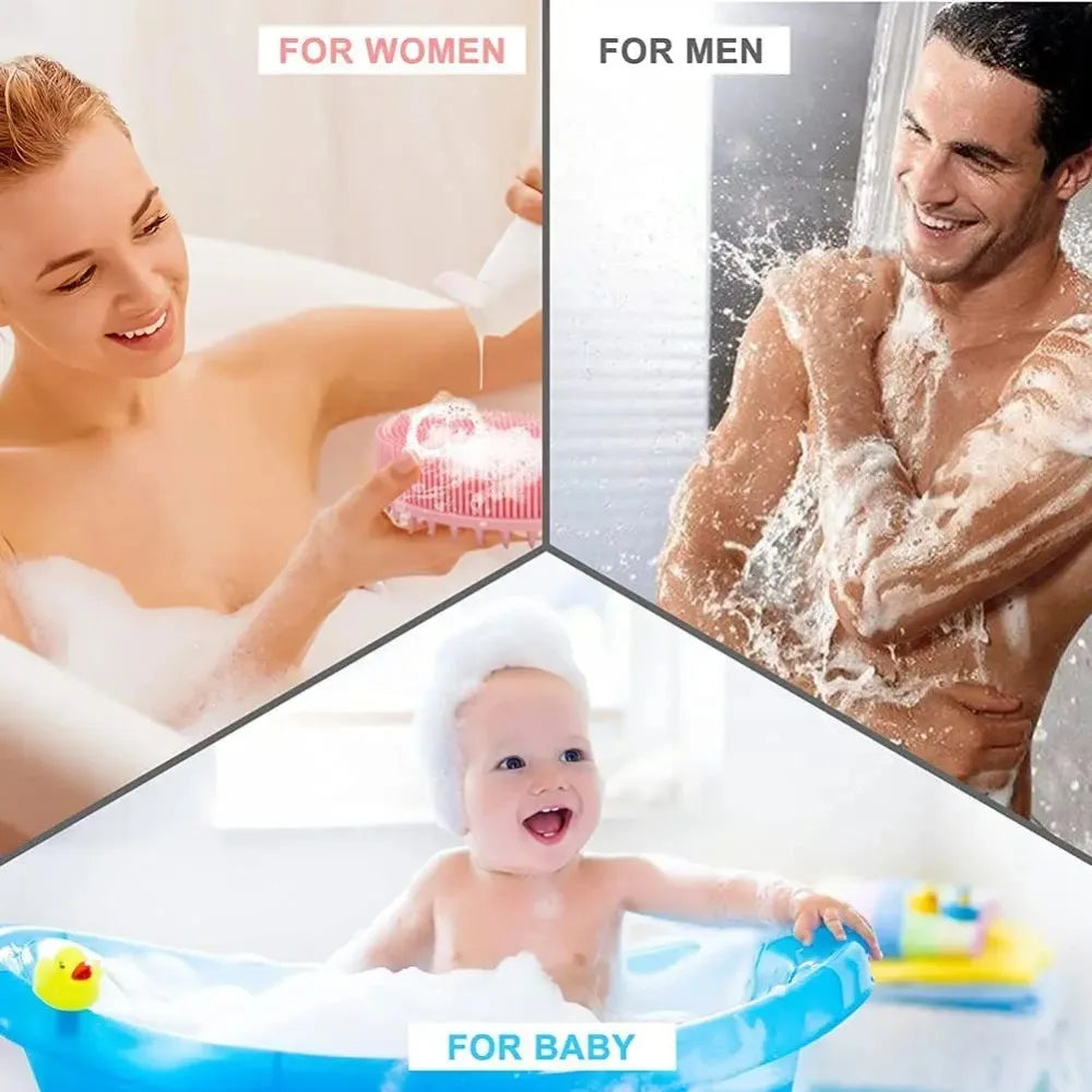 Silicone Body Brush Baby Shower Body Wash Sponge Dry Massage Bath Towel for BodyBast Silicone Body Scrubber Bath Back Scrubber