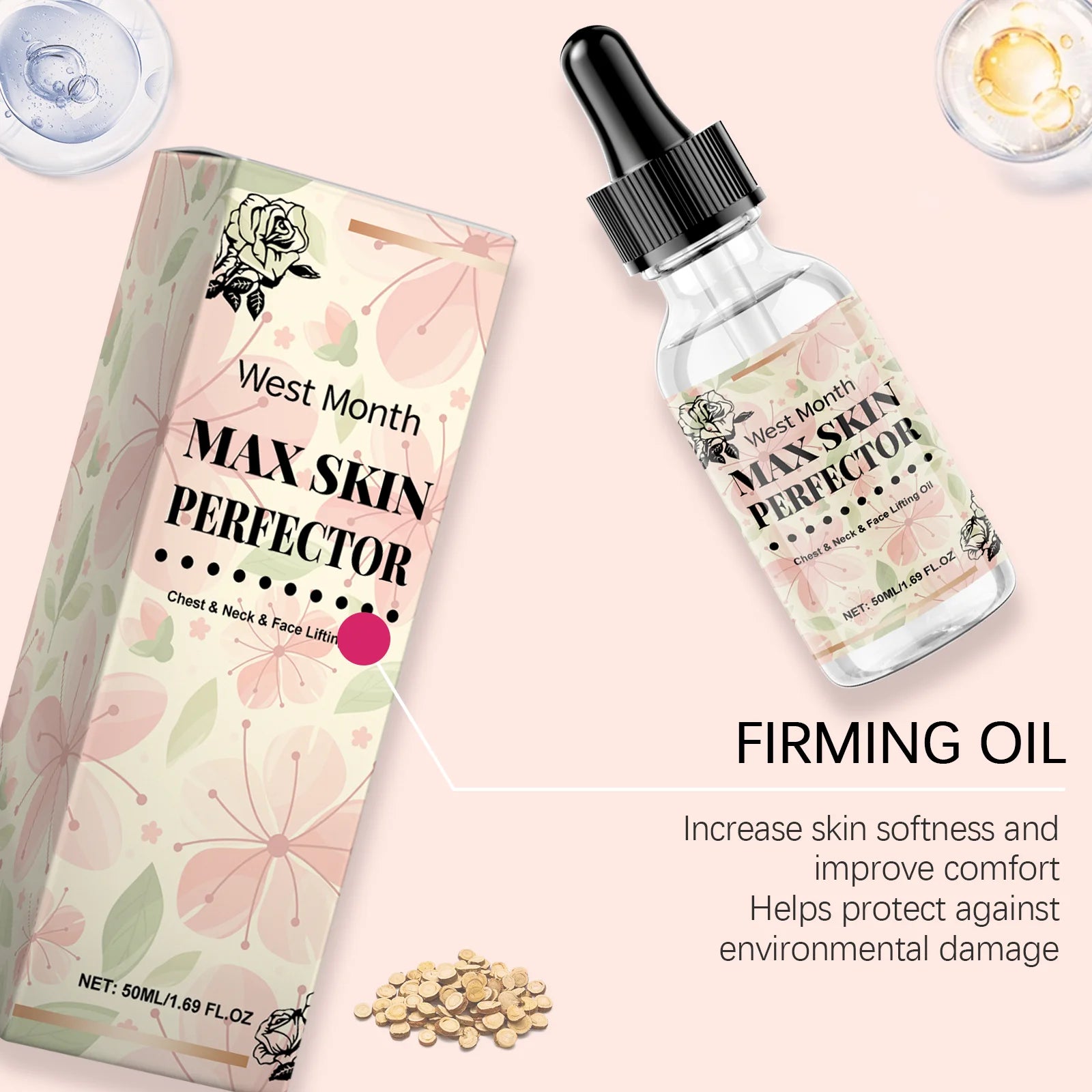 Chest Neck Face Lifting Oil Efficient Nourishment Deeply Nourish the Skin Moisturizing Oil Enhance Its luster Winter Skincare
