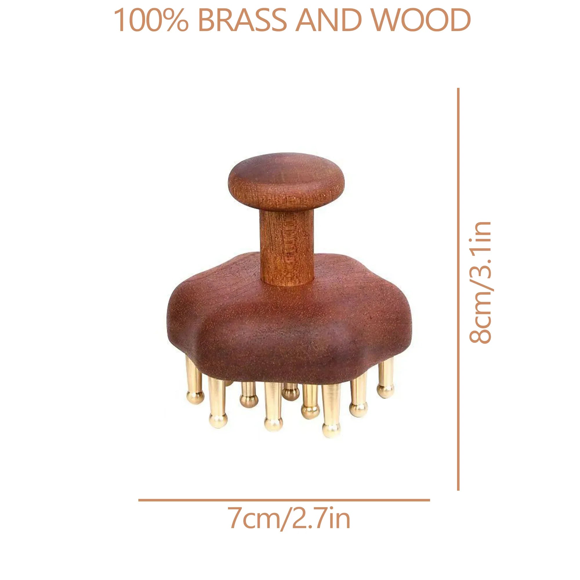 Radiant Skin Savior Lymphatic Detox Face Massager Fades Wrinkles Firms Jawline and Eyes Natural Copper Wood Beauty Tool