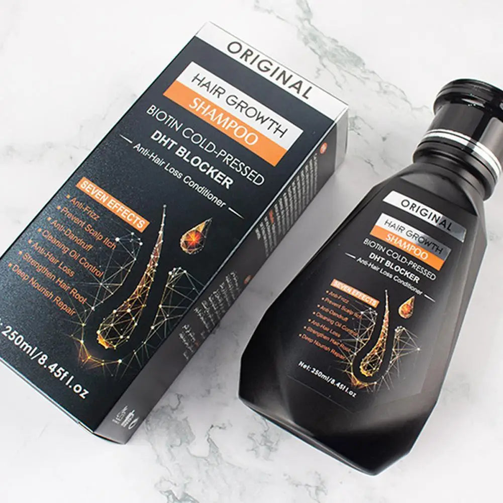 250ML Biotin Shampoo For Hair Growth And Thinning Hair – Ginger Shampoo Thickening Formula For Hair Loss Treatment For Women Men