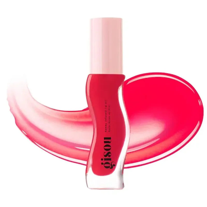 Gisou New Colors Full Range Of Long-lasting Moisturizing Raspberry Swirl Lip Oils Lip Gloss Care Lip Plumping Exfoliating Gloss