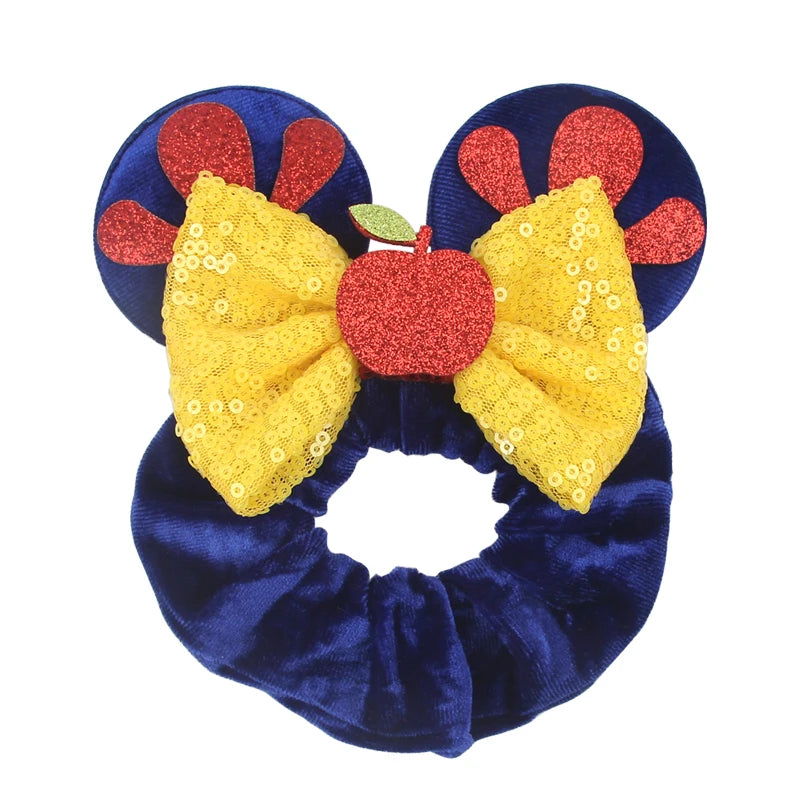 Women Ears Hair Scrunchies Velvet Hairbands For Girls Sequins Bows Headband Women Trip DIY Accessories Mouse Party Decor